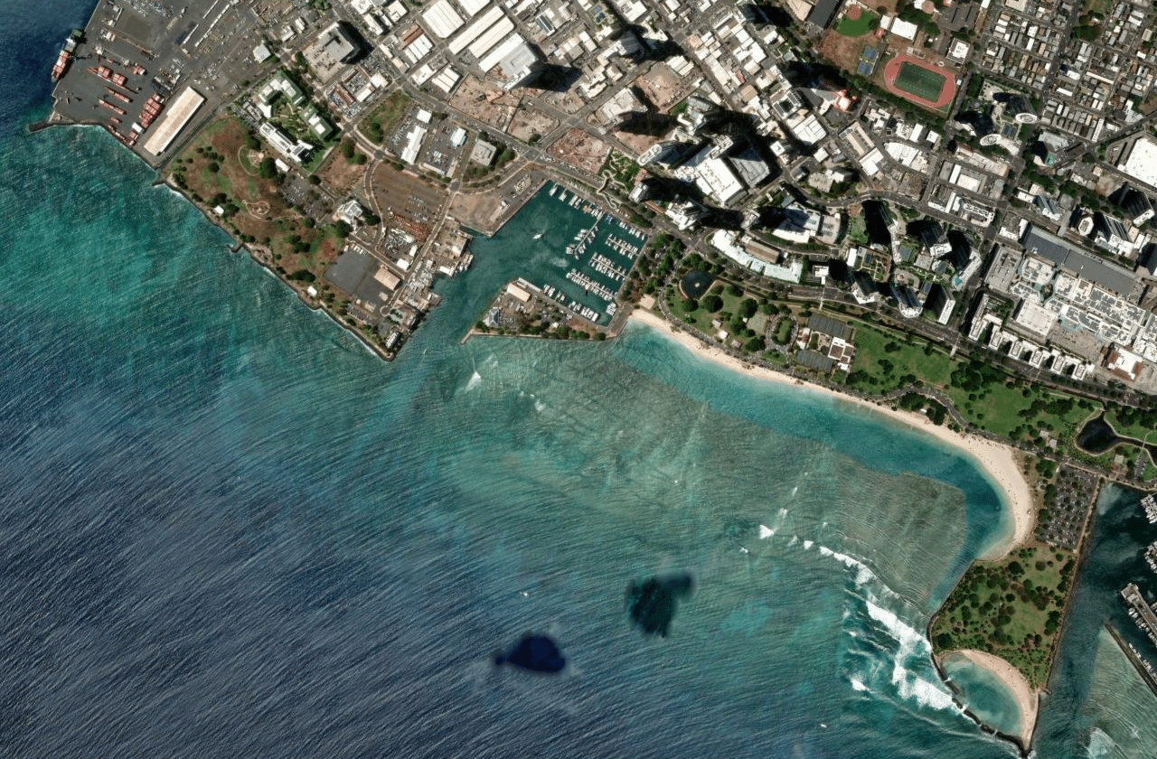 Satellite view of Ala Moana Bowls