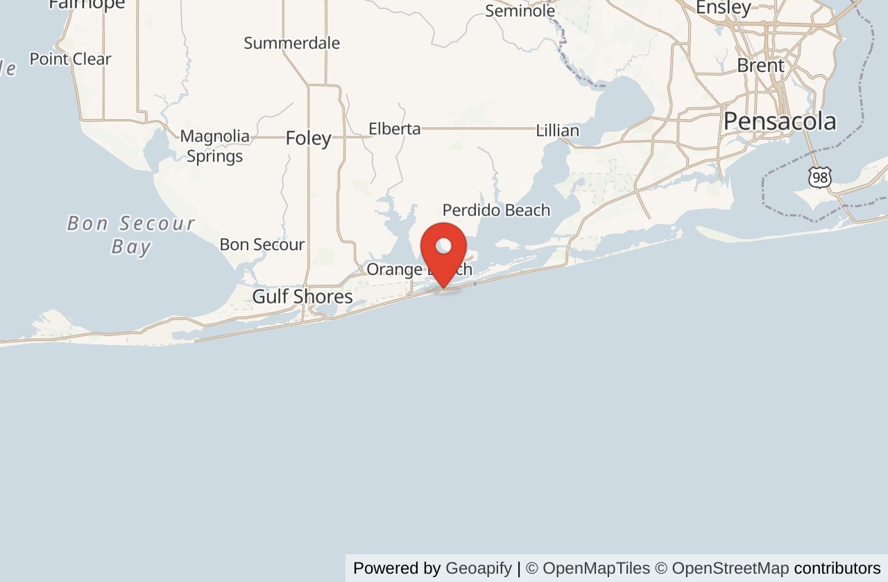 Map showing Alabama Point location