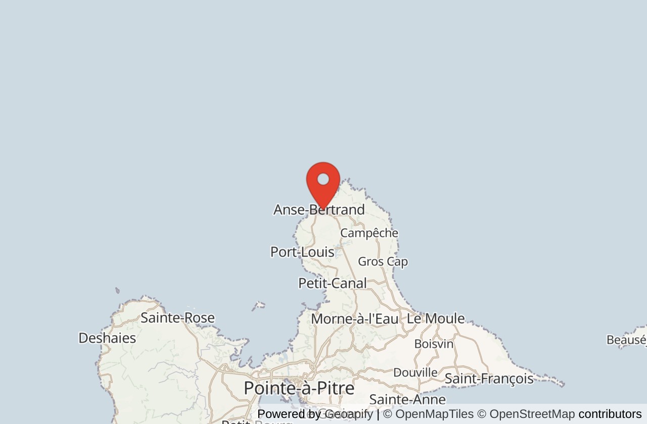 Map showing Anse Bertrand location
