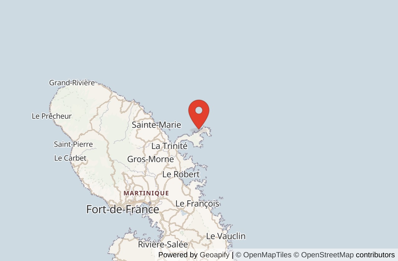 Map showing Anse Bonneville location