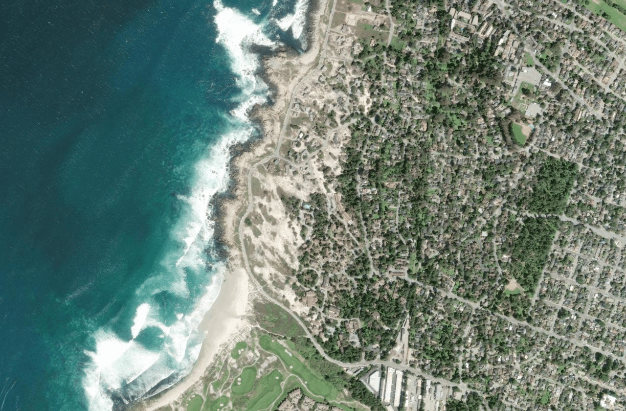 Satellite view of Asilomar
