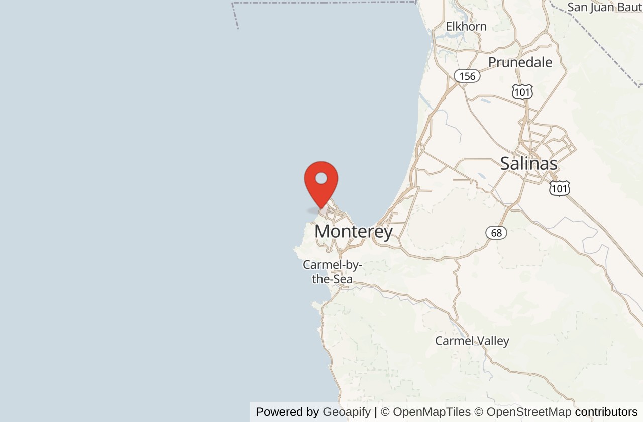 Map showing Asilomar location
