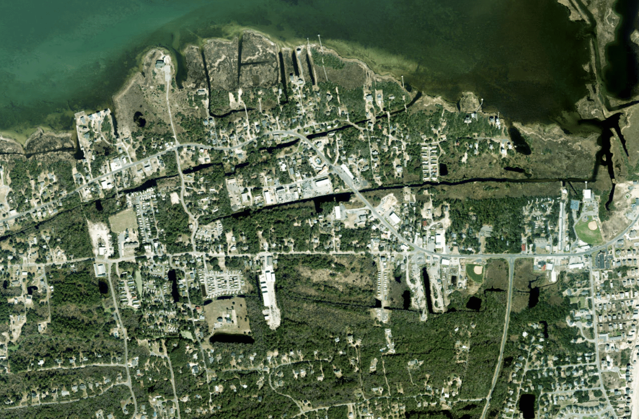 Satellite view of Cape Hatteras (Buxton)