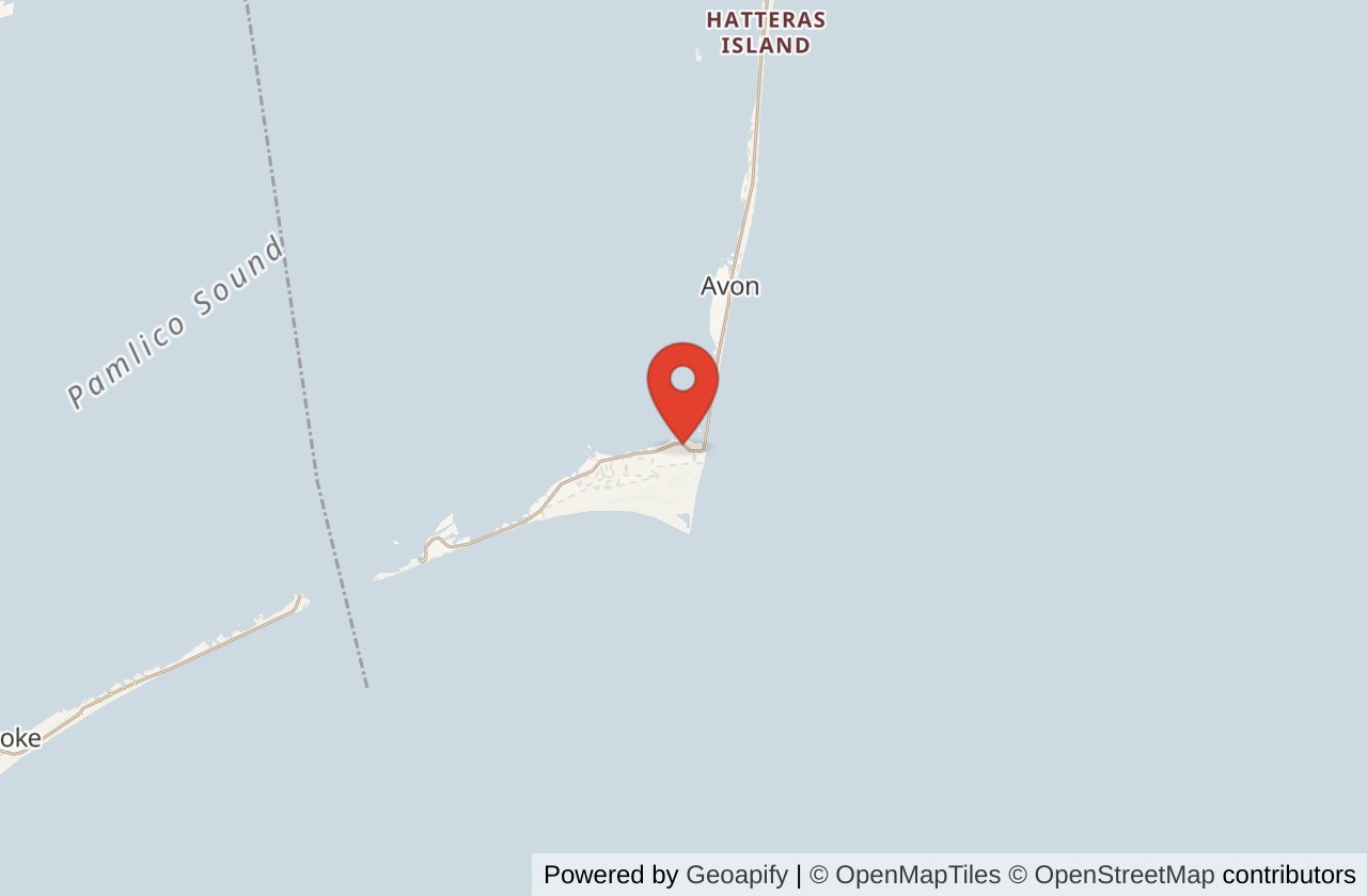Map showing Cape Hatteras (Buxton) location