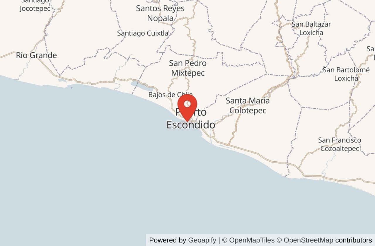 Map showing Playa Carrizalillo location
