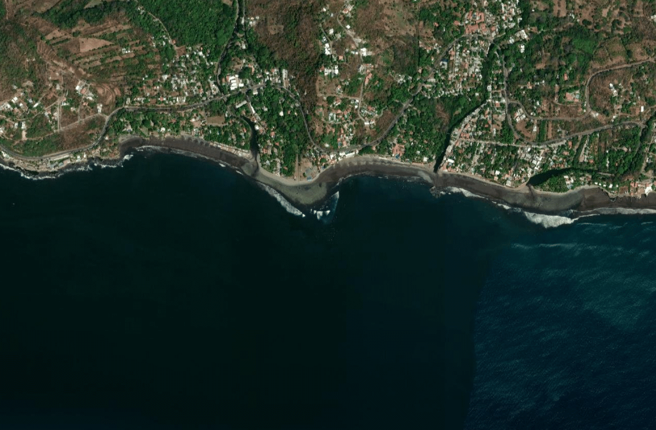 Satellite view of El Sunzal