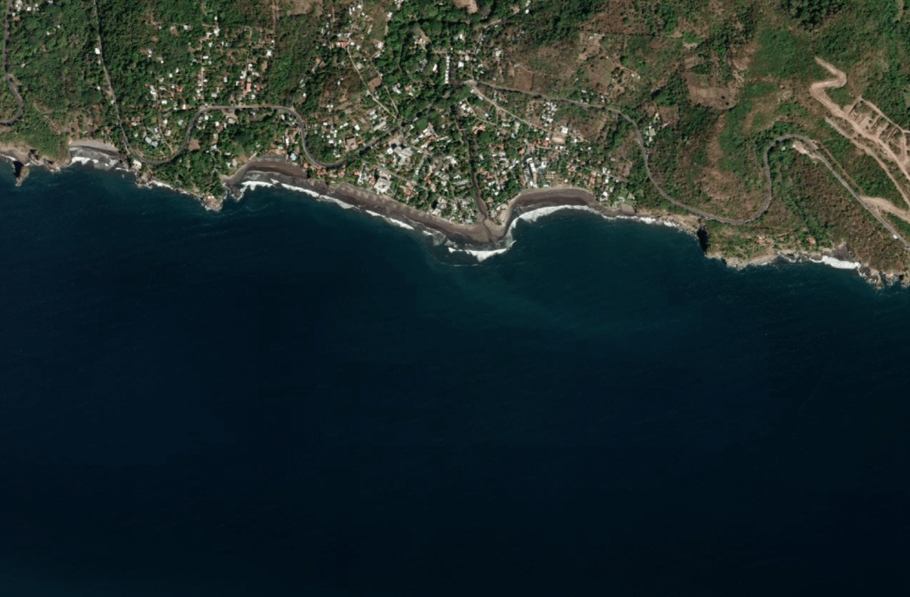 Satellite view of El Zonte