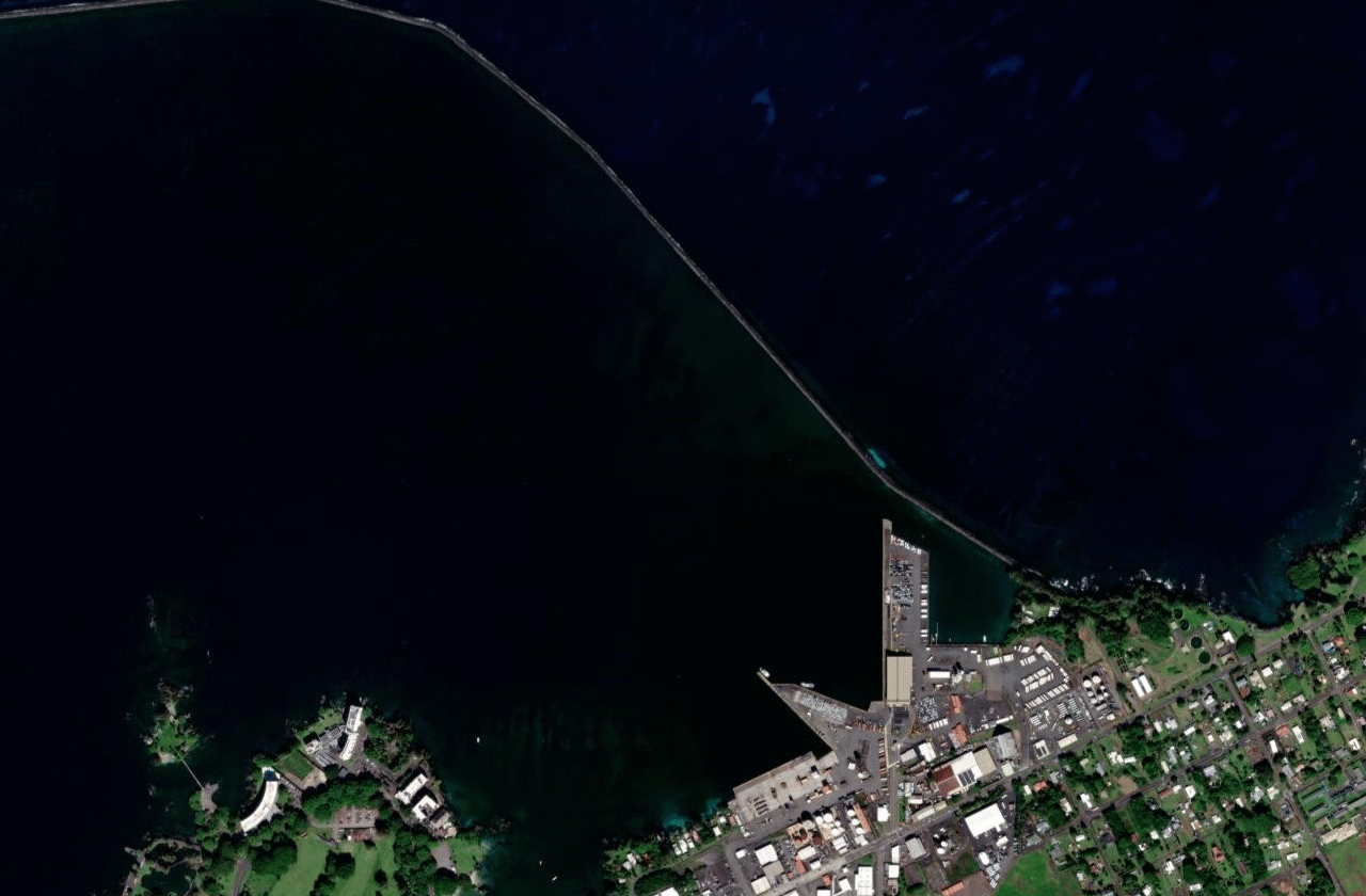 Satellite view of Honolii Beach Park