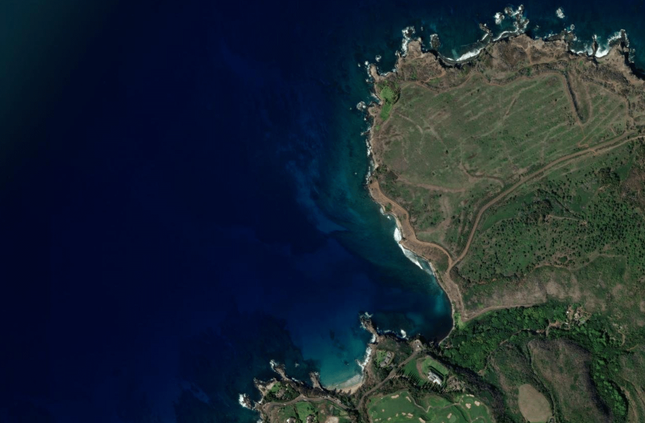 Satellite view of Honolua Bay