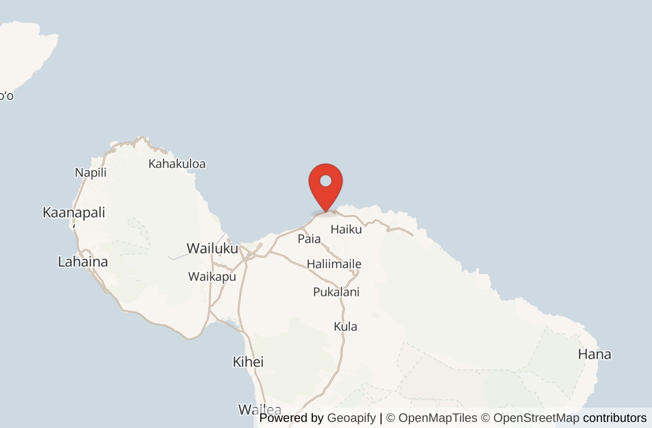 Map showing Hookipa location