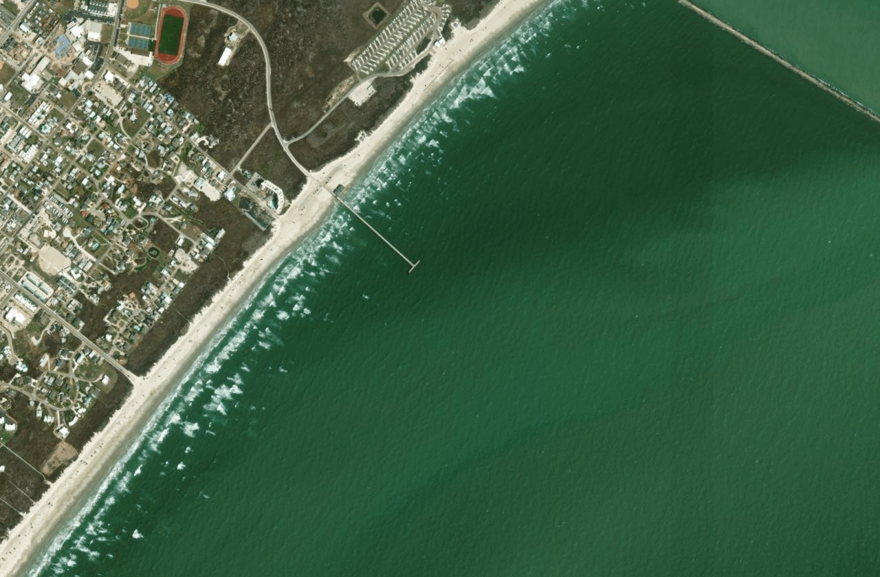 Satellite view of Horace Caldwell Pier