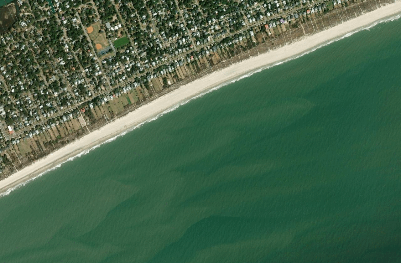 Satellite view of Isle of Palms Pier