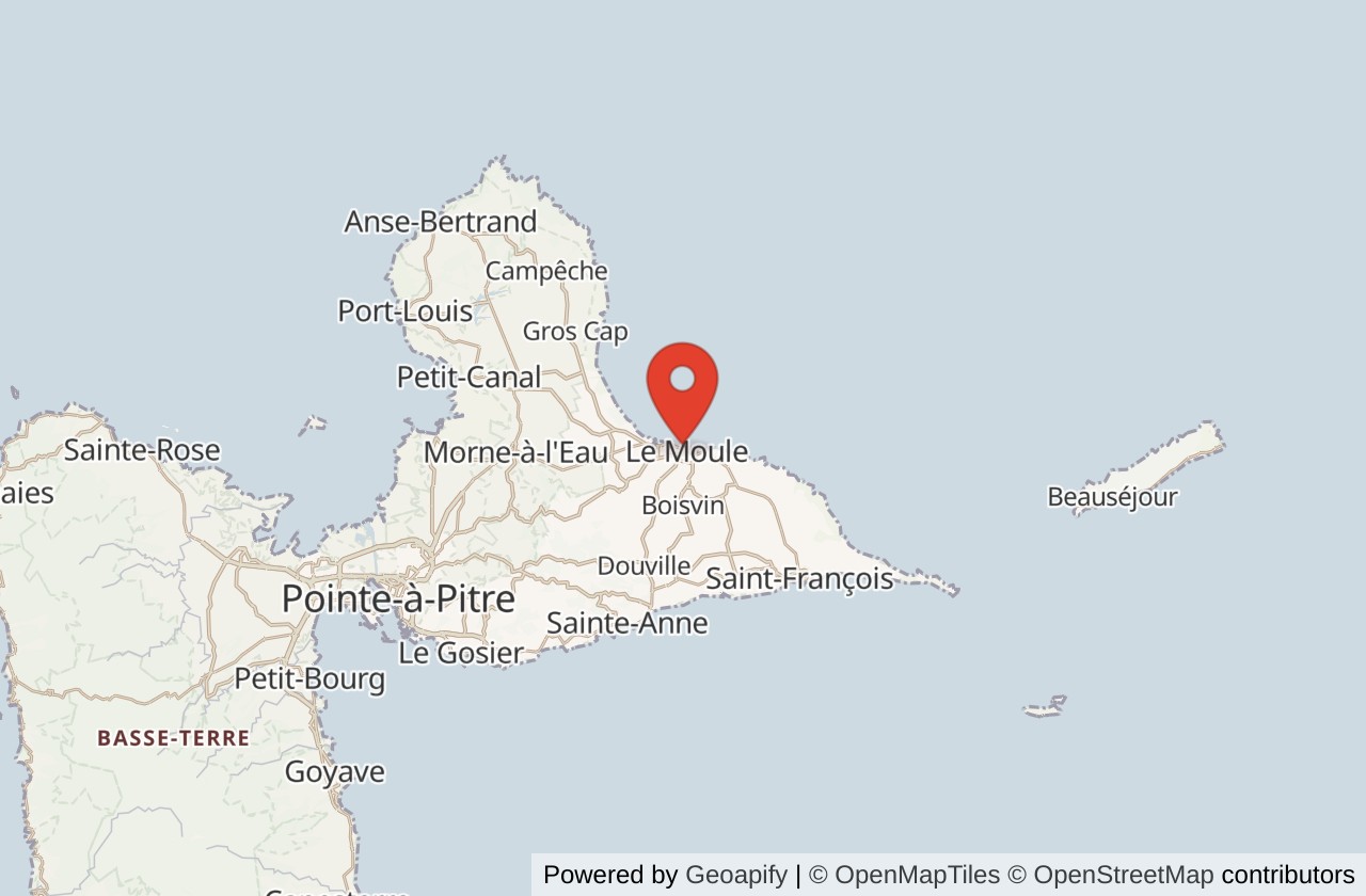 Map showing Le Moule location