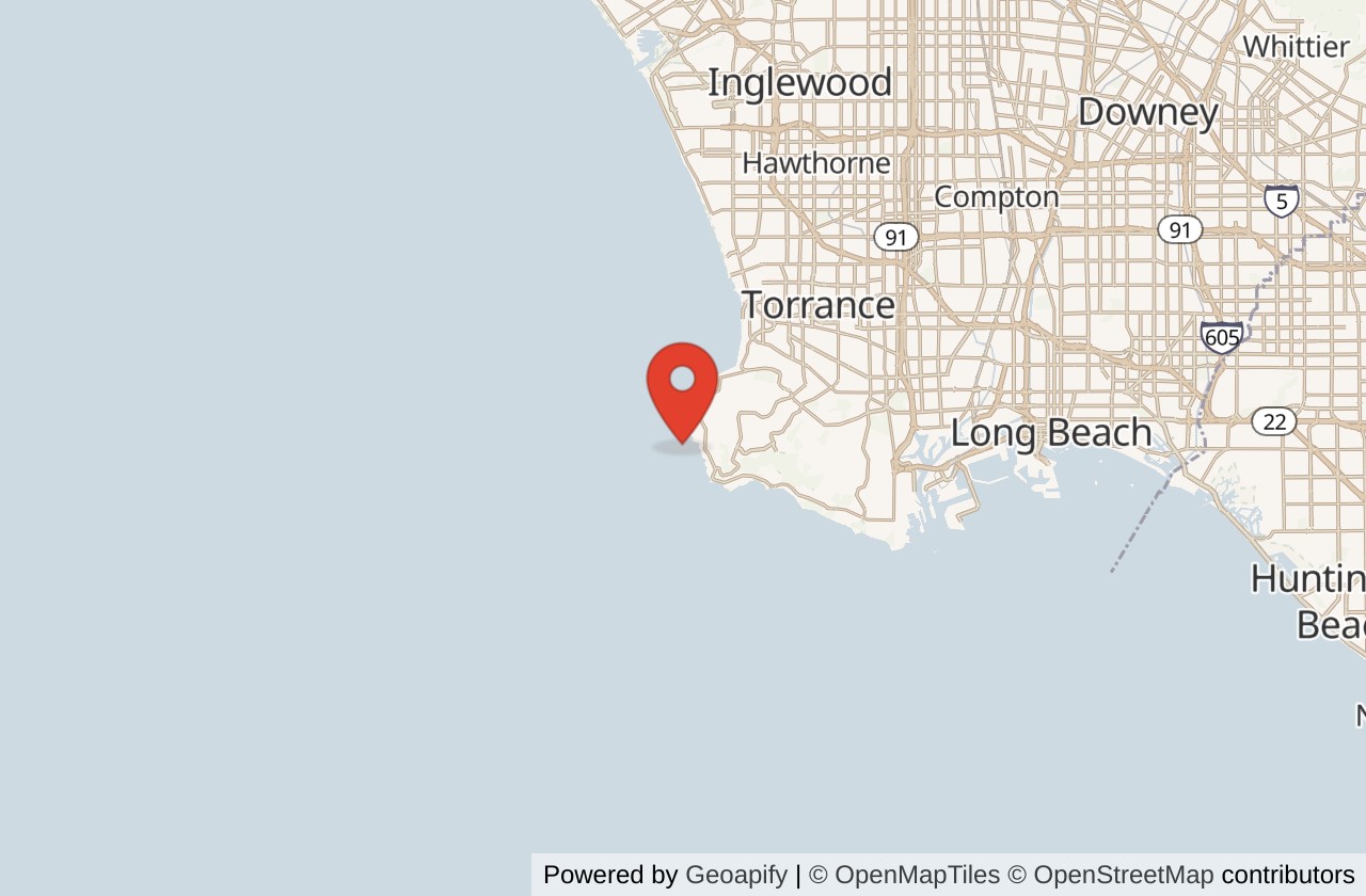 Map showing Lunada Bay location