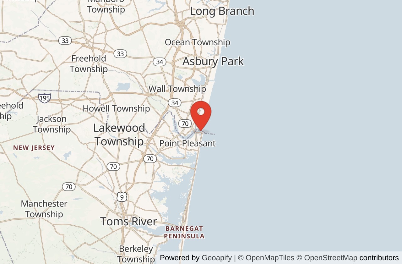 Map showing Manasquan Inlet location