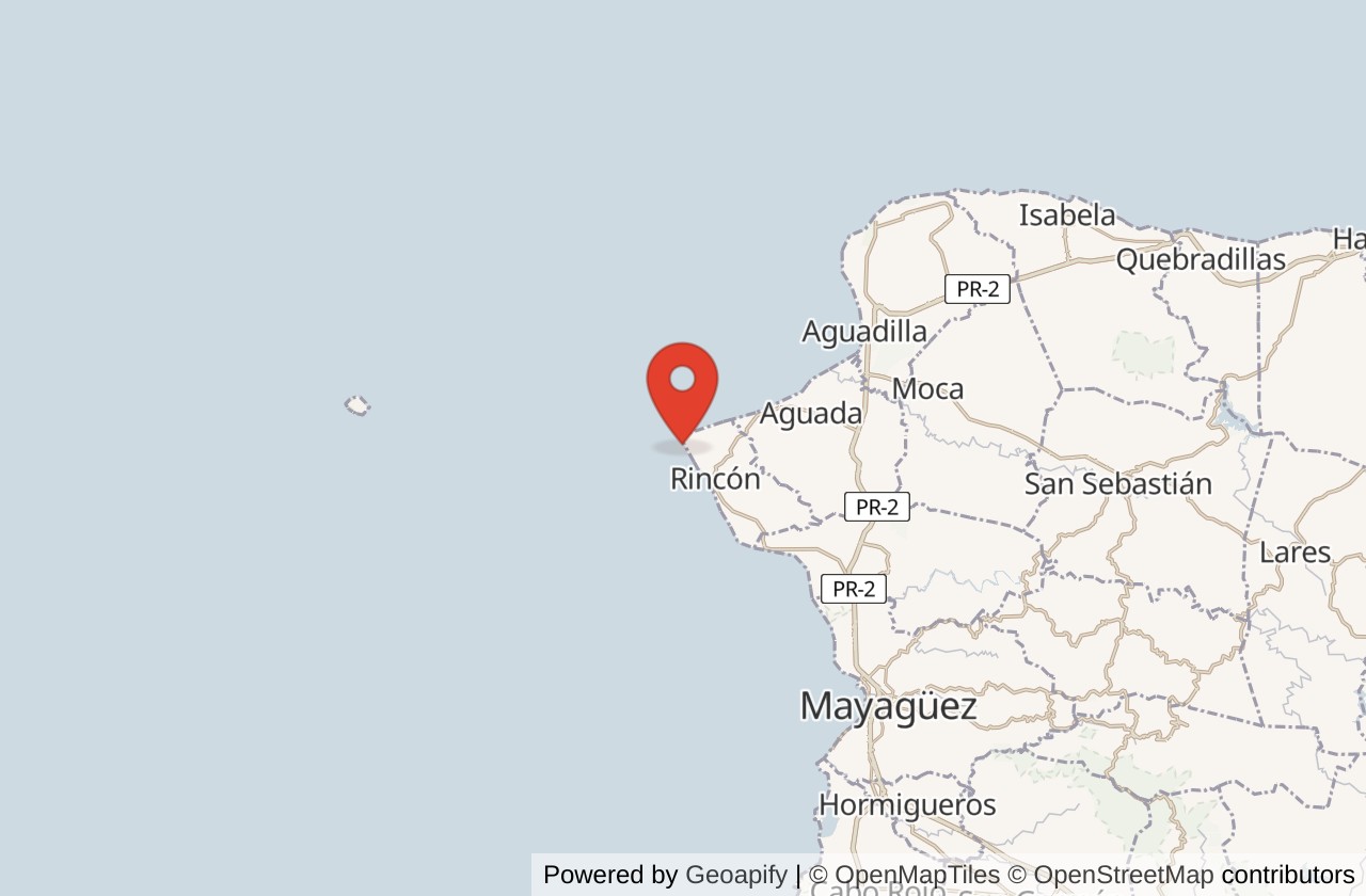 Map showing Maria's (Rincon) location