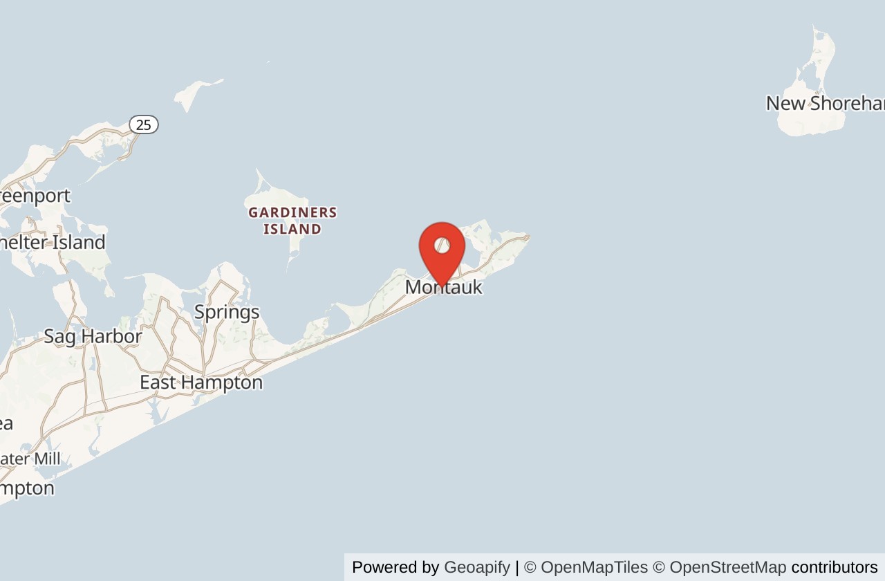 Map showing Montauk (Ditch Plains) location