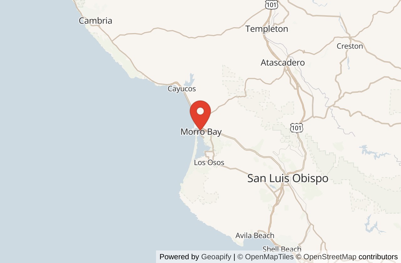 Map showing Morro Bay location