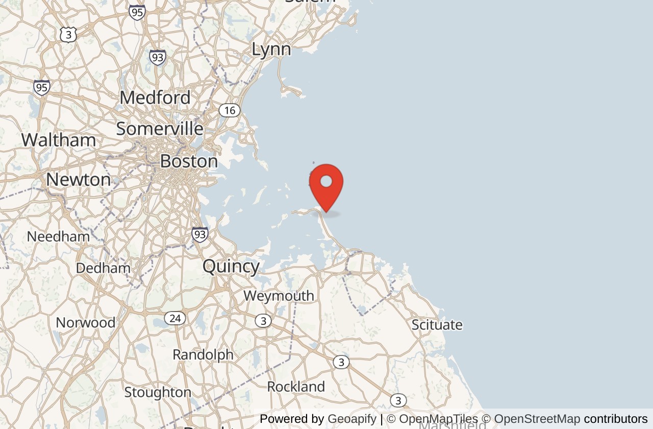 Map showing Nantasket Beach location