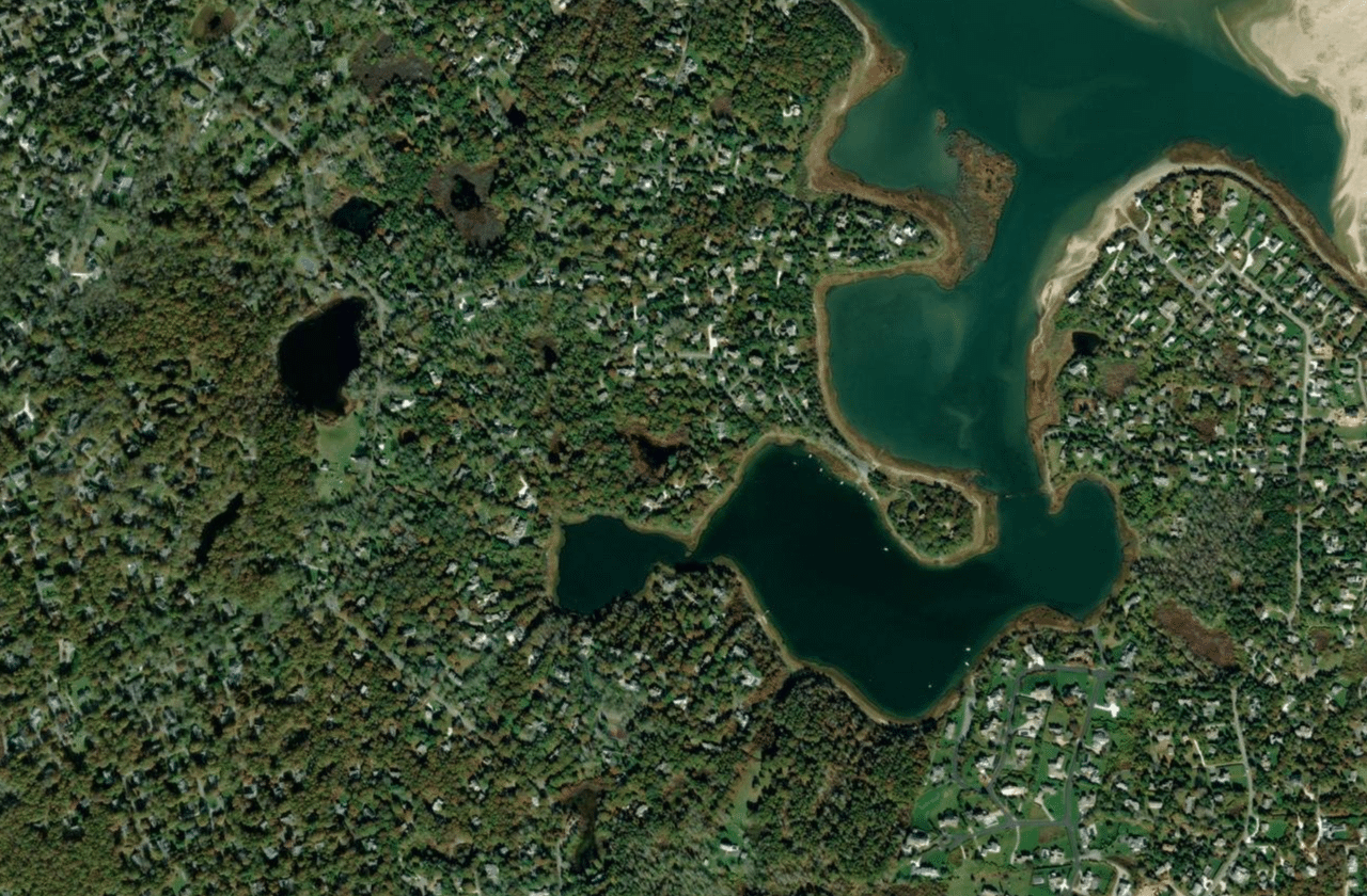 Satellite view of Nauset Beach (Cape Cod)