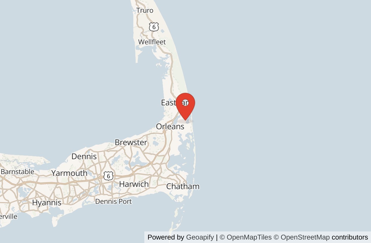 Map showing Nauset Beach (Cape Cod) location