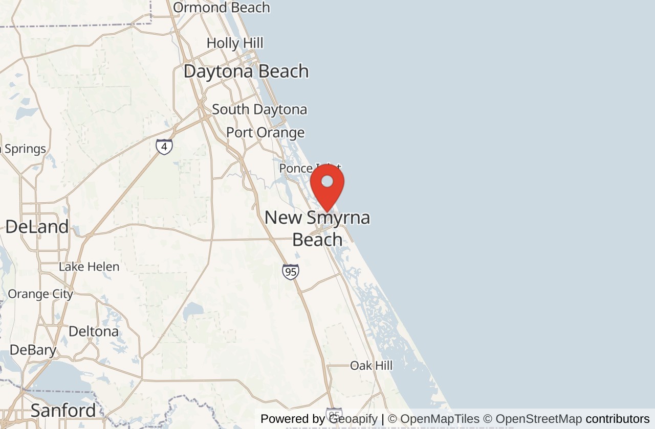 Map showing New Smyrna Beach location
