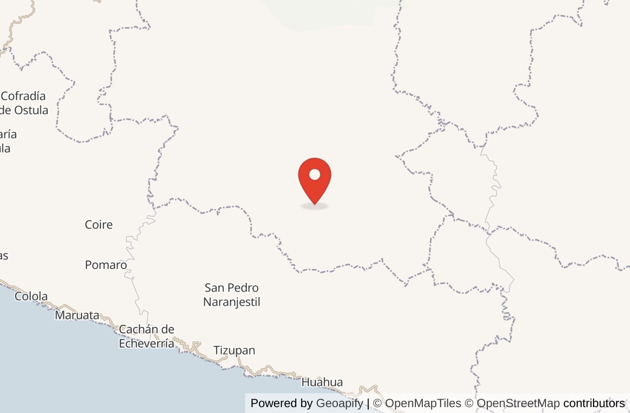 Map showing Nexpa (Rio Nexpa) location