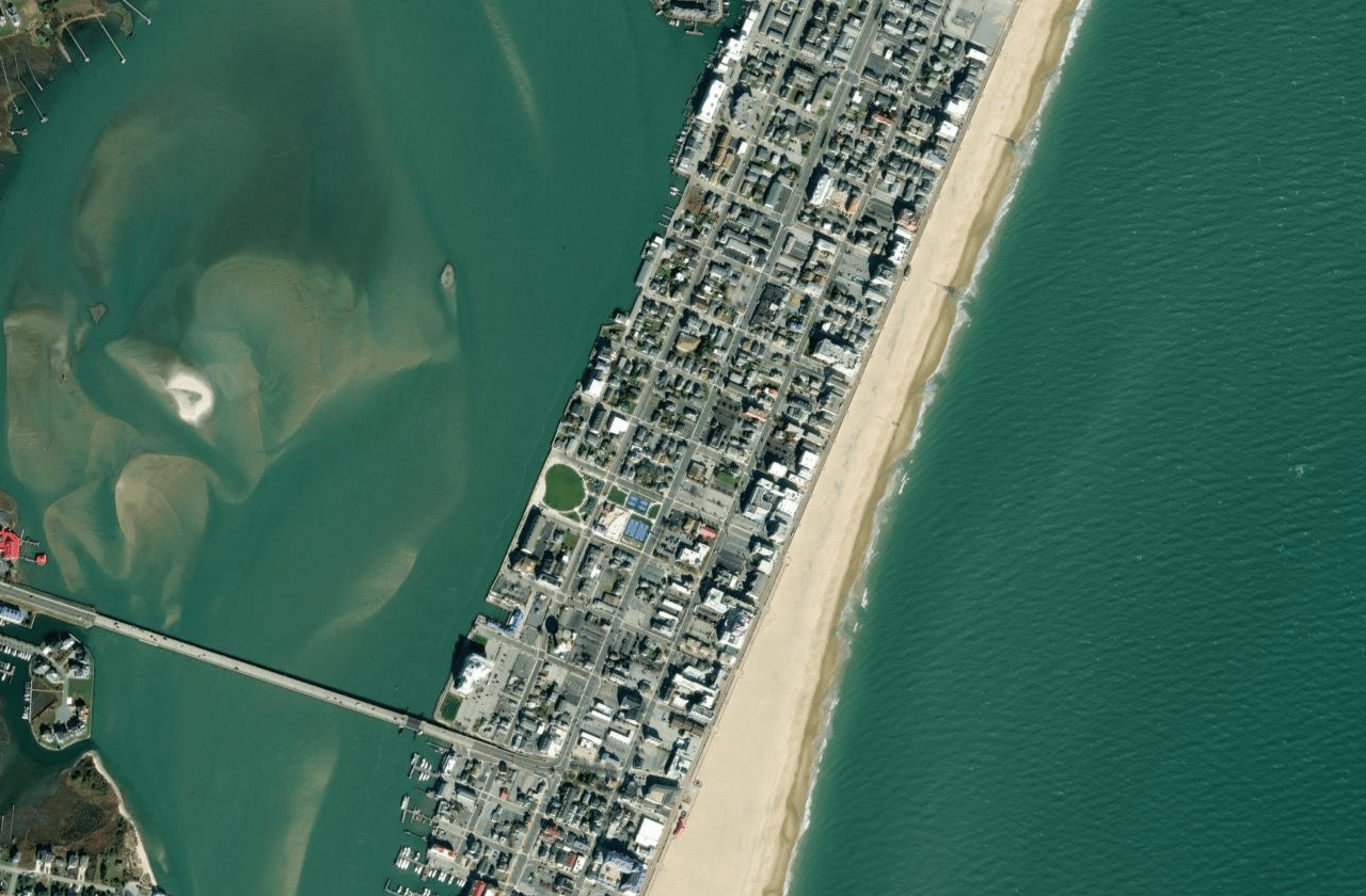 Satellite view of Ocean City Boardwalk