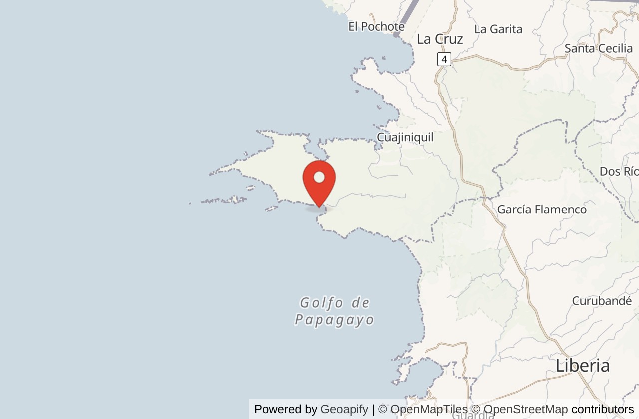 Map showing Ollie's Point (Potrero Grande) location