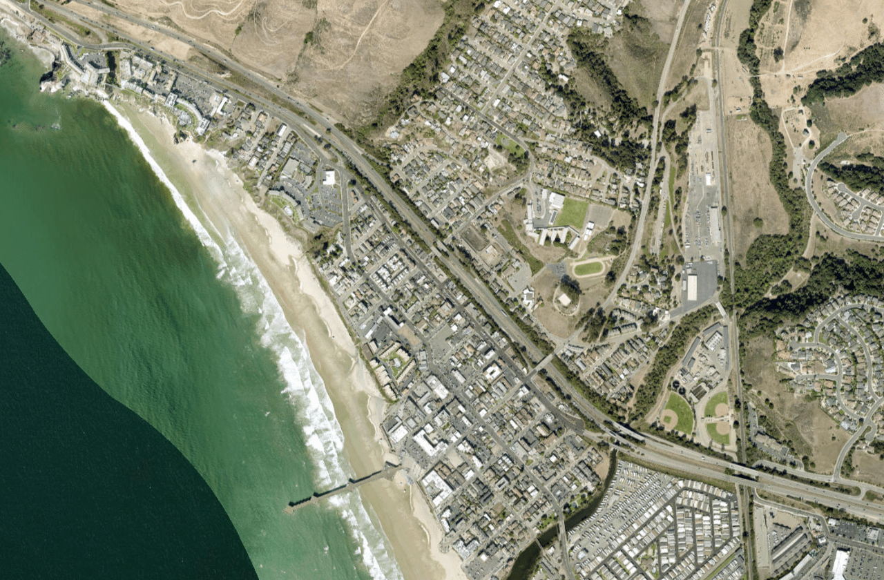 Satellite view of Pismo Beach Pier