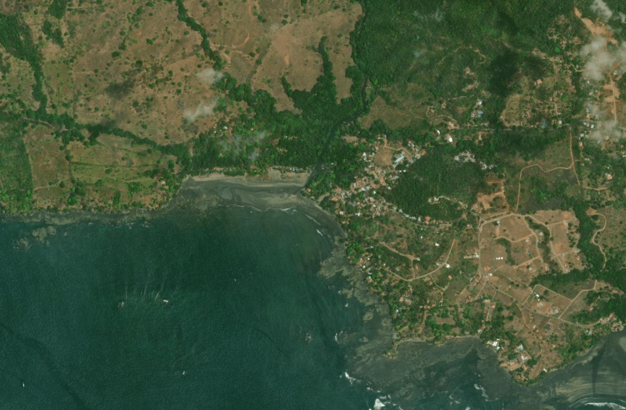 Satellite view of Playa Santa Catalina