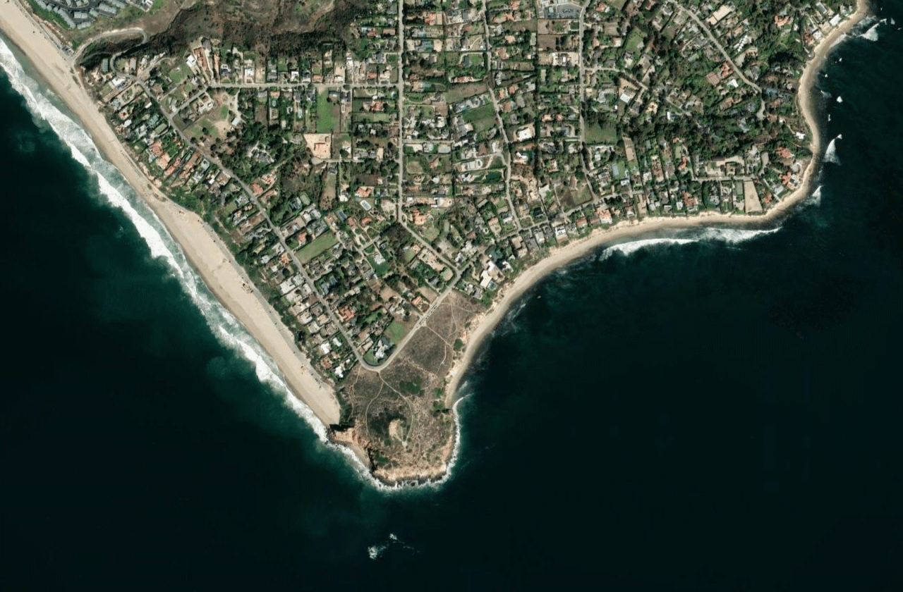 Satellite view of Point Dume (Little Dume)