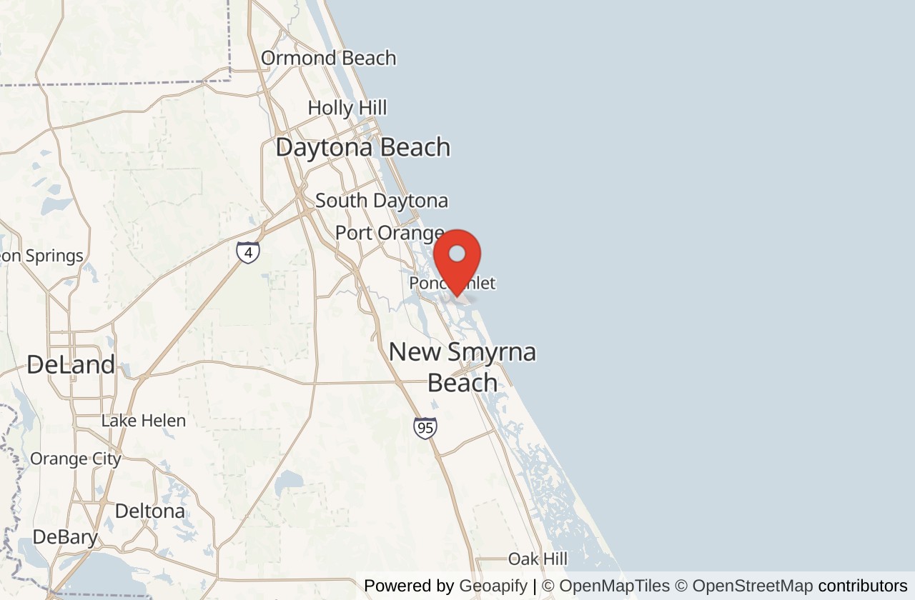 Map showing Ponce Inlet location