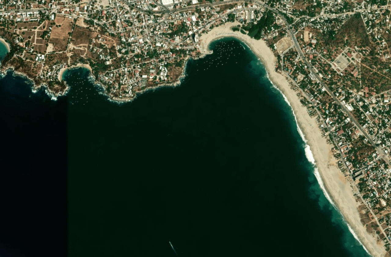 Satellite view of Puerto Escondido
