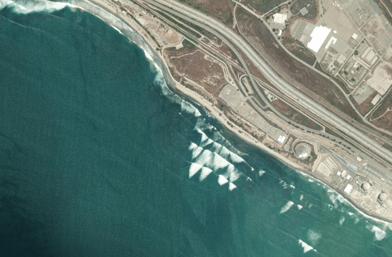 Satellite view of San Onofre (Old Man's)