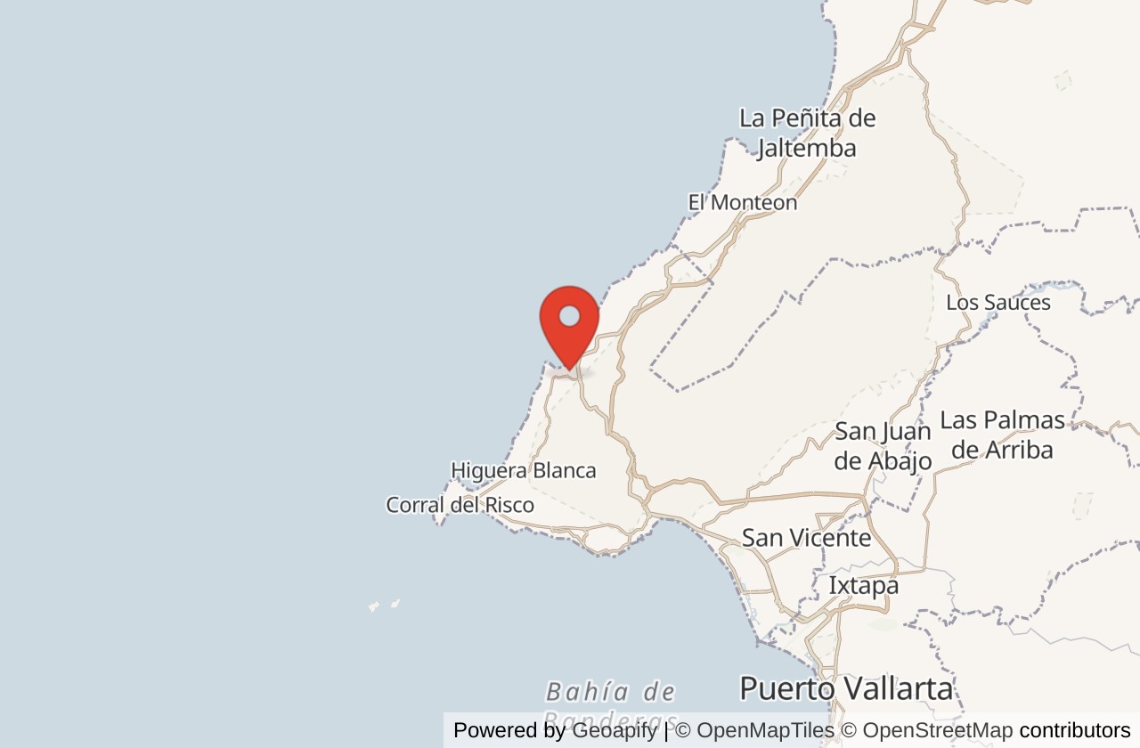 Map showing Sayulita location