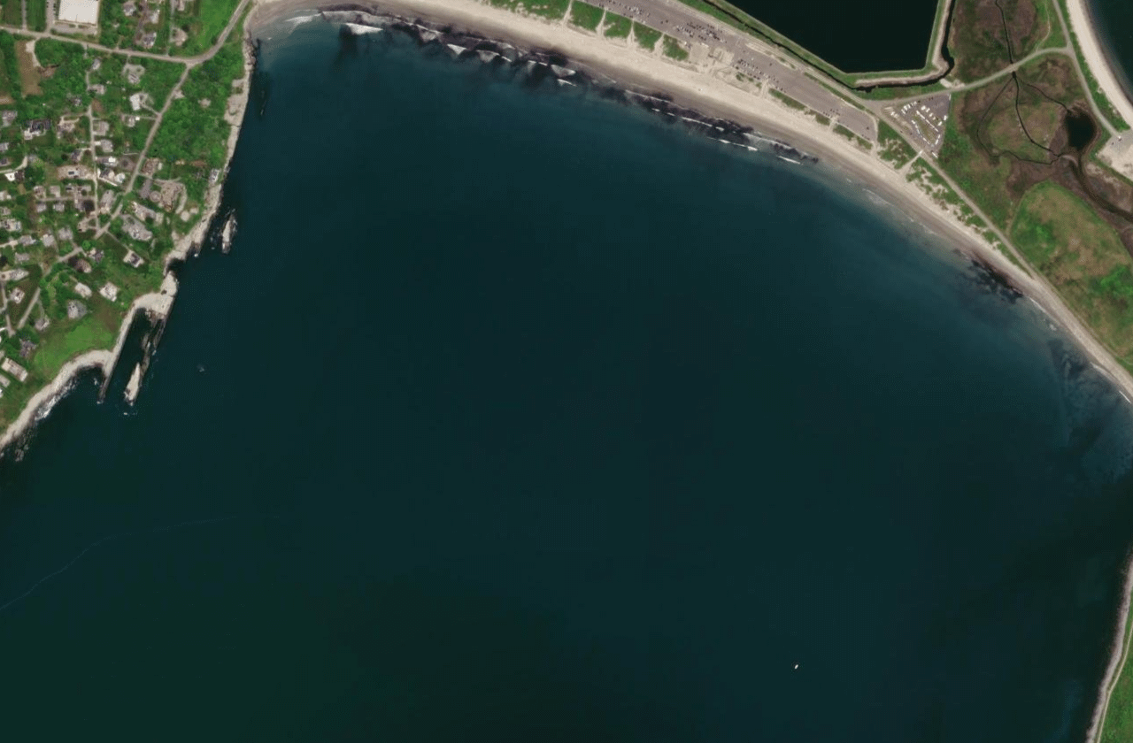 Satellite view of Second Beach (Sachuest)