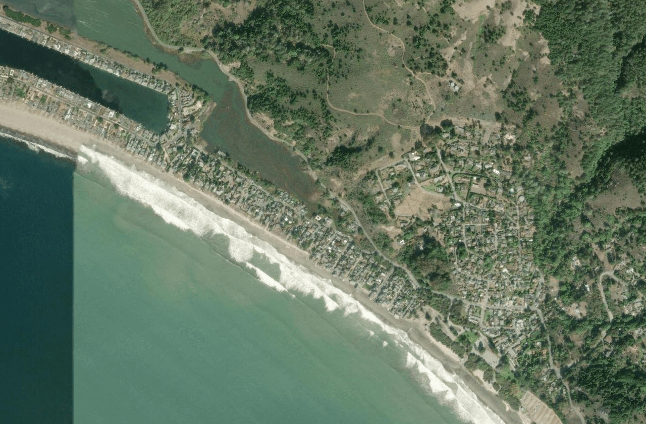 Satellite view of Stinson Beach