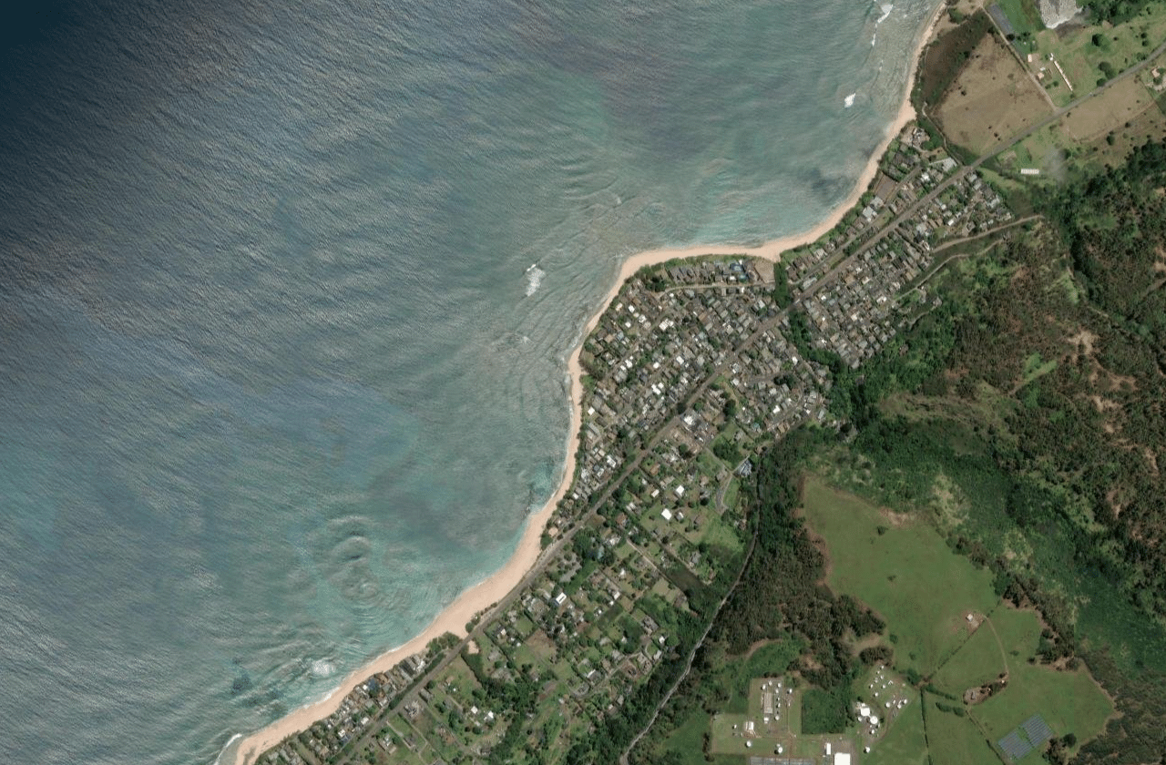 Satellite view of Sunset Beach