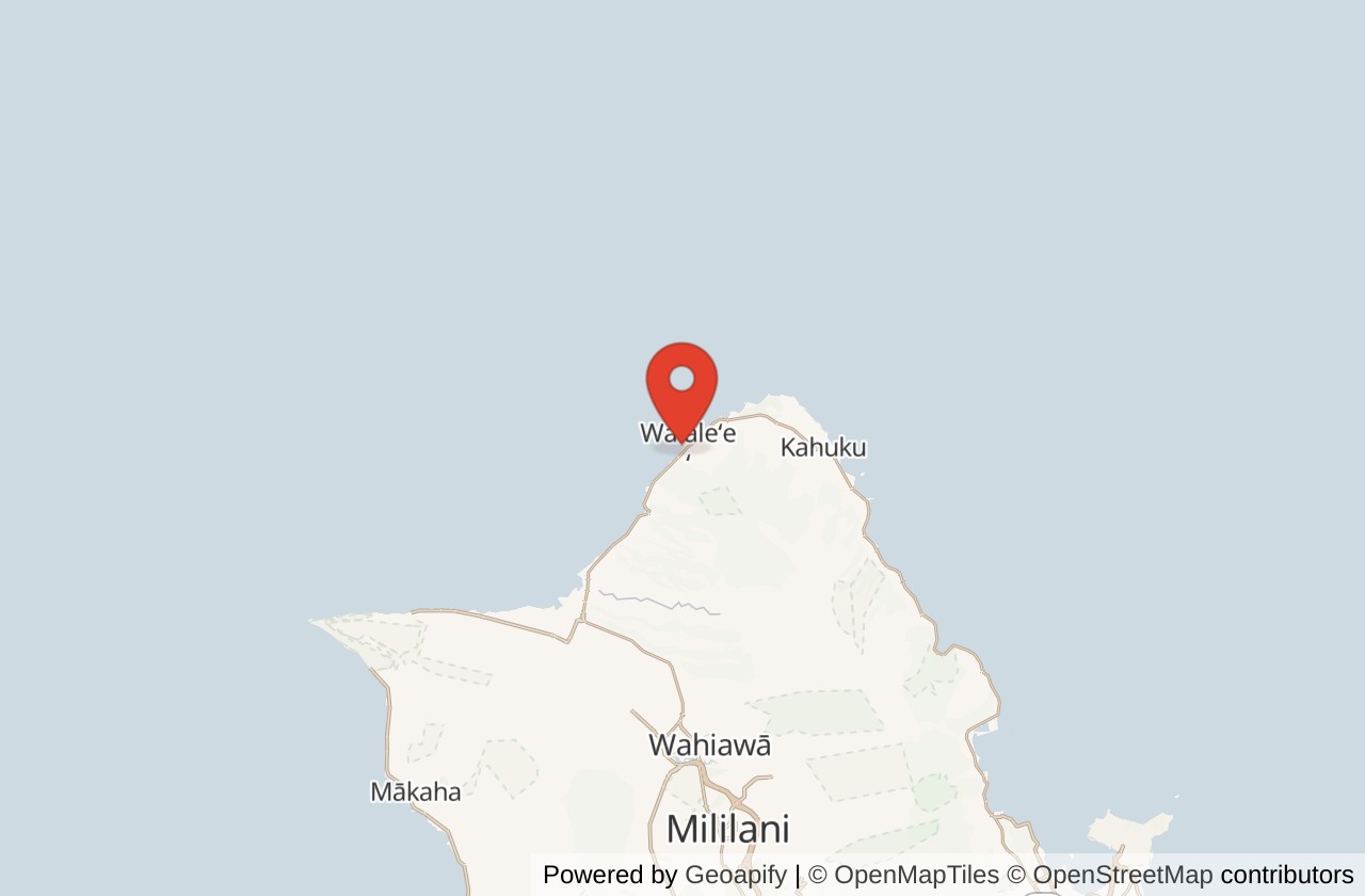 Map showing Sunset Beach location