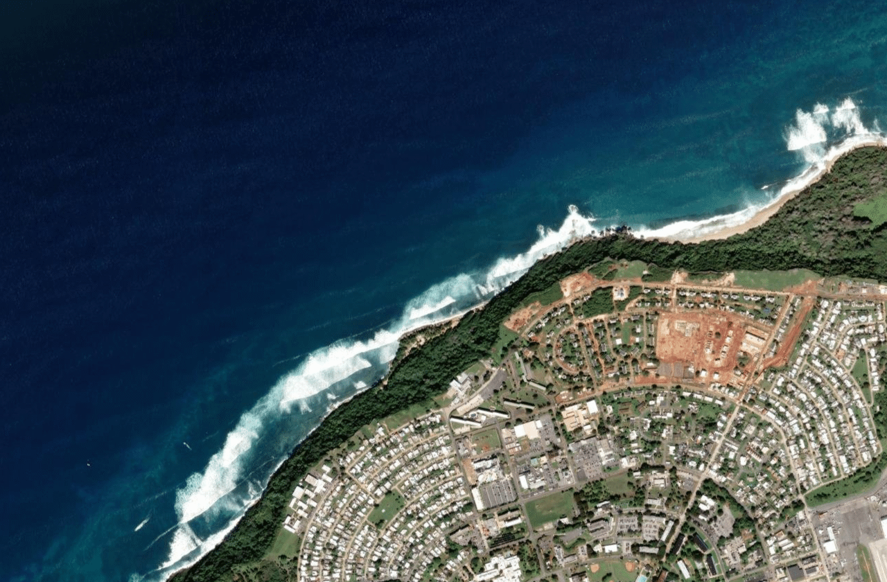 Satellite view of Surfer's Beach (Aguadilla)