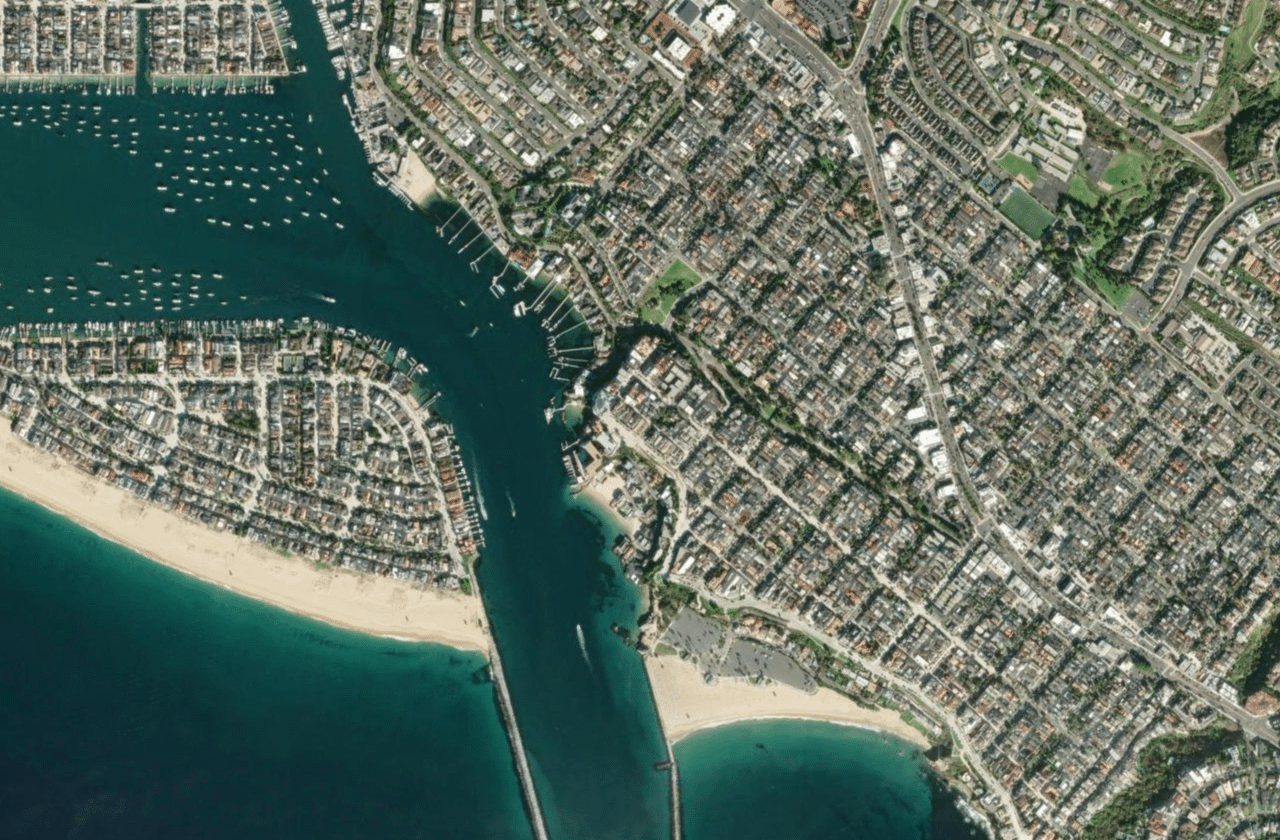 Satellite view of The Wedge
