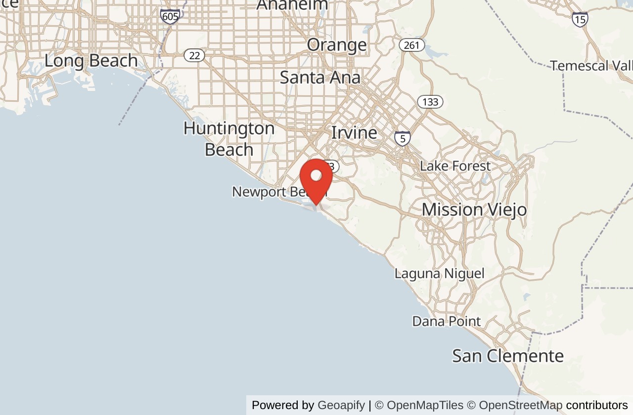 Map showing The Wedge location