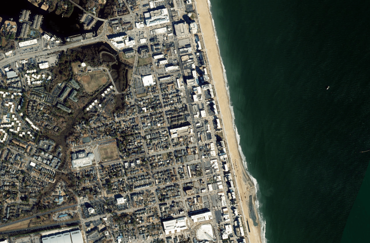 Satellite view of Virginia Beach (First Street)
