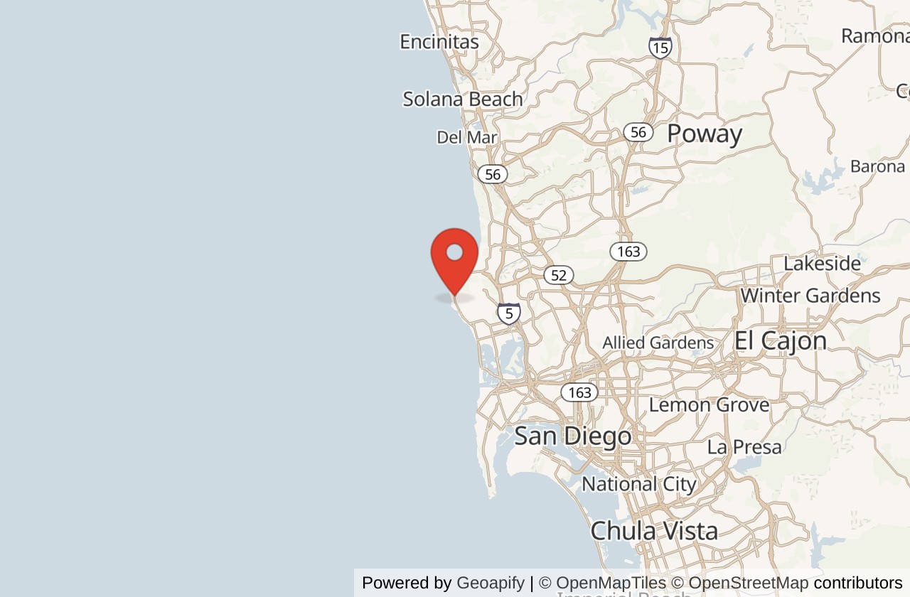 Map showing Windansea location